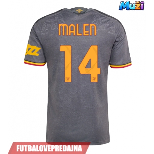 Lacne Muži Futbalové dres AS Roma Donyell Malen #14 2026-27 Krátky Rukáv - Tretina
